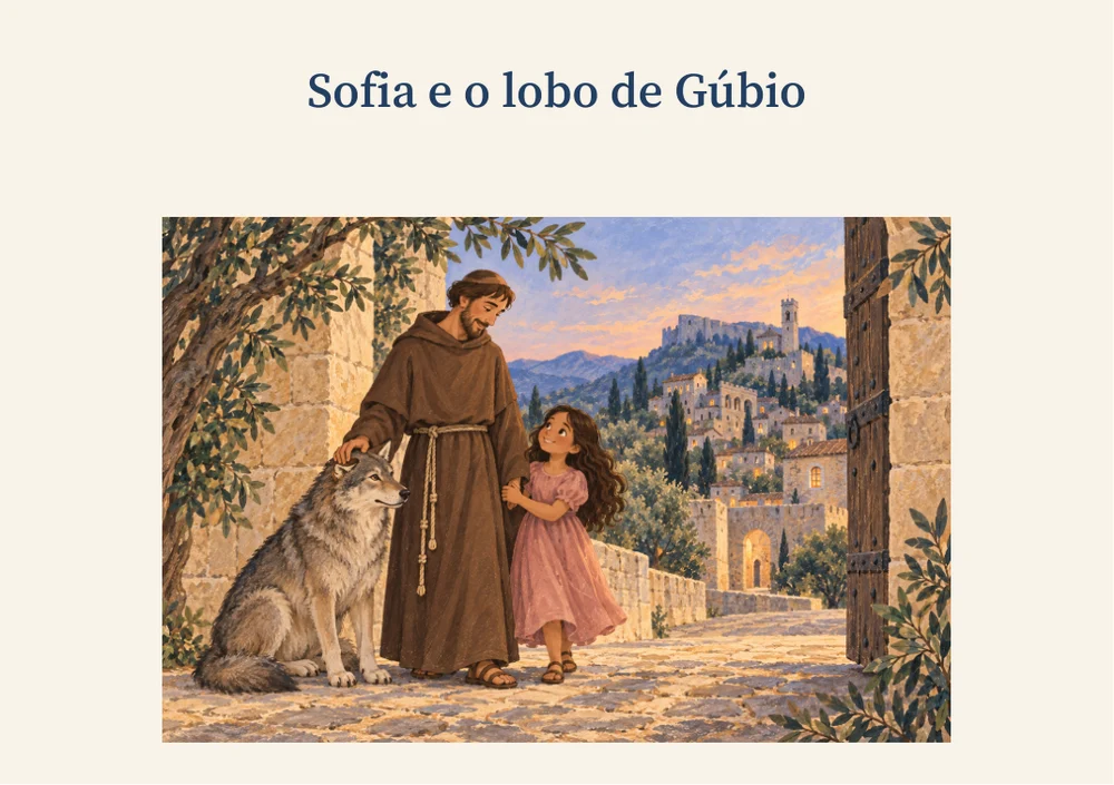 Capa da história São Francisco e o lobo