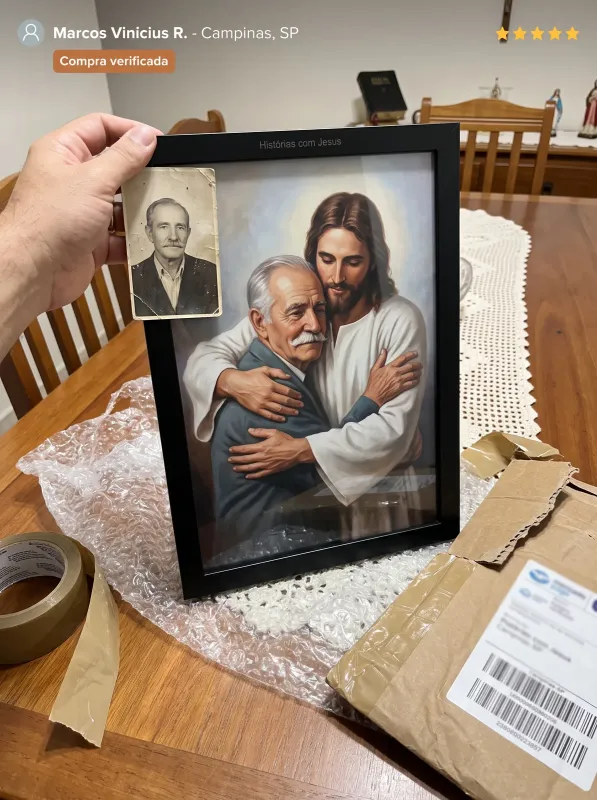 Foto enviada por Marcos Vinícius R. com o quadro recebido
