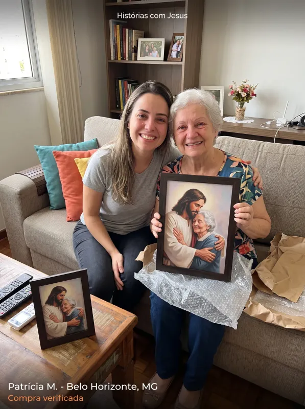 Foto enviada por Patrícia M. com o quadro recebido